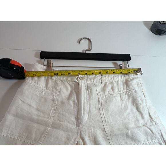 Sigrid Olsen Womens 100% Linen White Capri Pants Lightweight Boho Size 6 - Picture 7 of 10